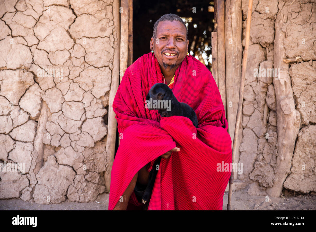 'Gidang odiga clan forgeron au lac Eyasi en Tanzanie Banque D'Images