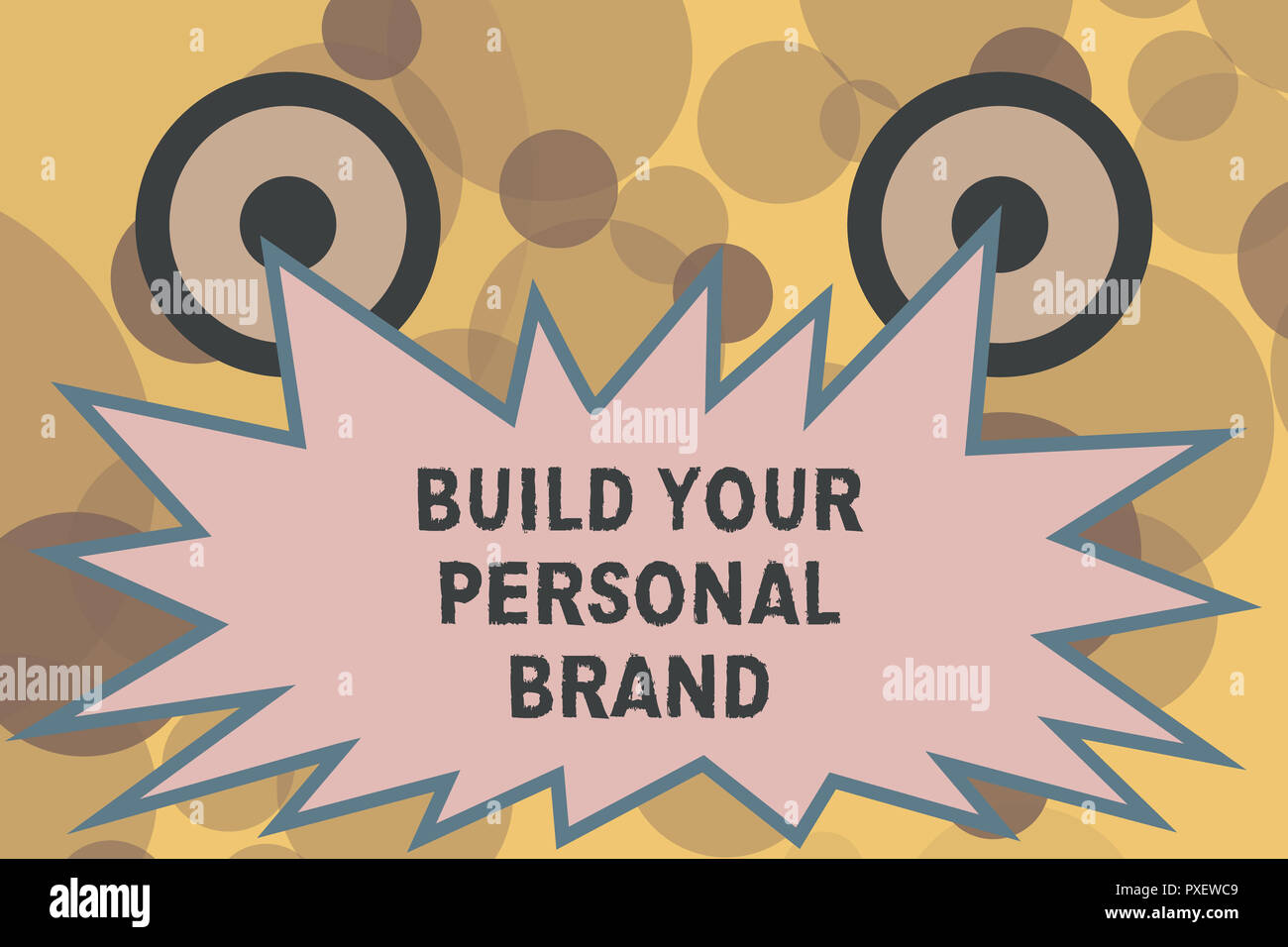 Signe texte montrant construire votre marque personnelle. Photo conceptuelle La pratique de marketing montrant eux-mêmes. Banque D'Images