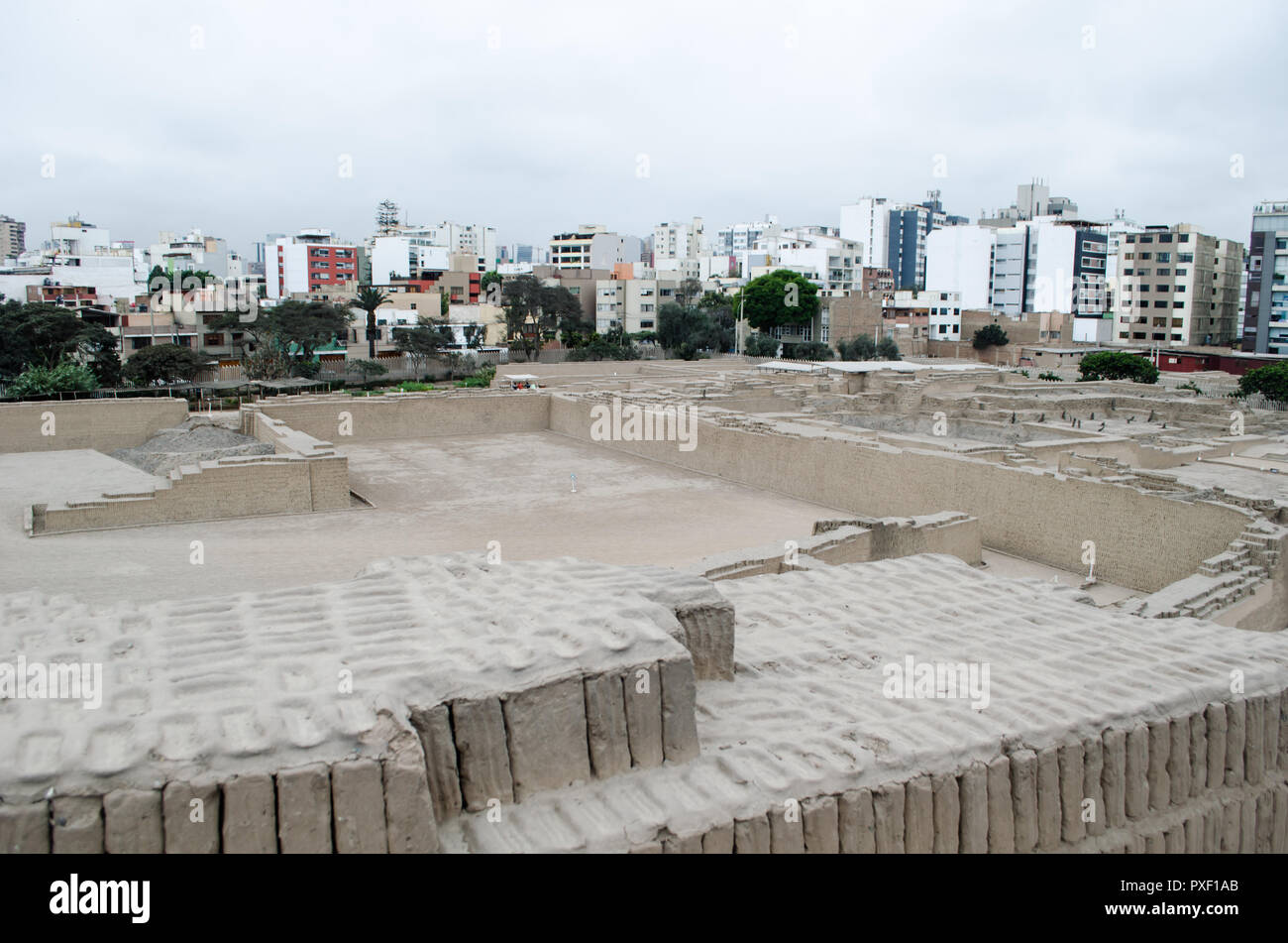 Huaca Pucllana à Lima, Pérou Banque D'Images