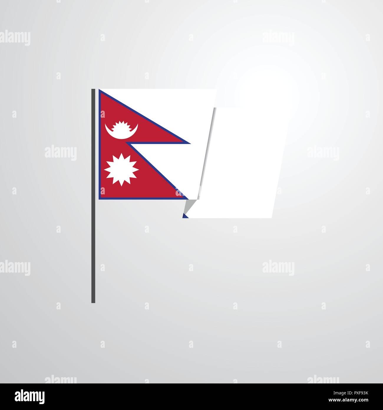 Le Népal Waving Flag vector design Illustration de Vecteur