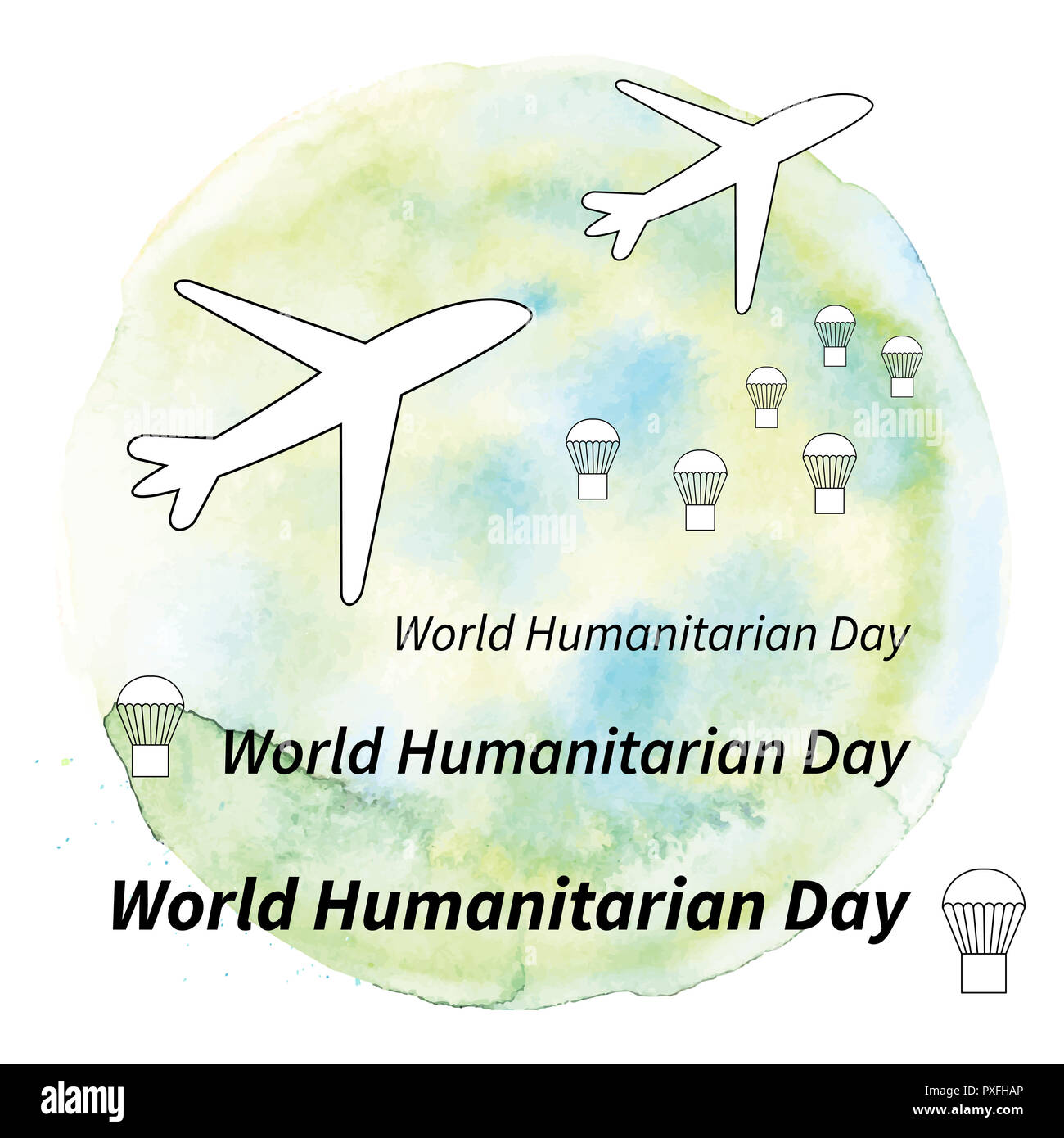 L'illustration la journée mondiale de l'aide humanitaire Banque D'Images