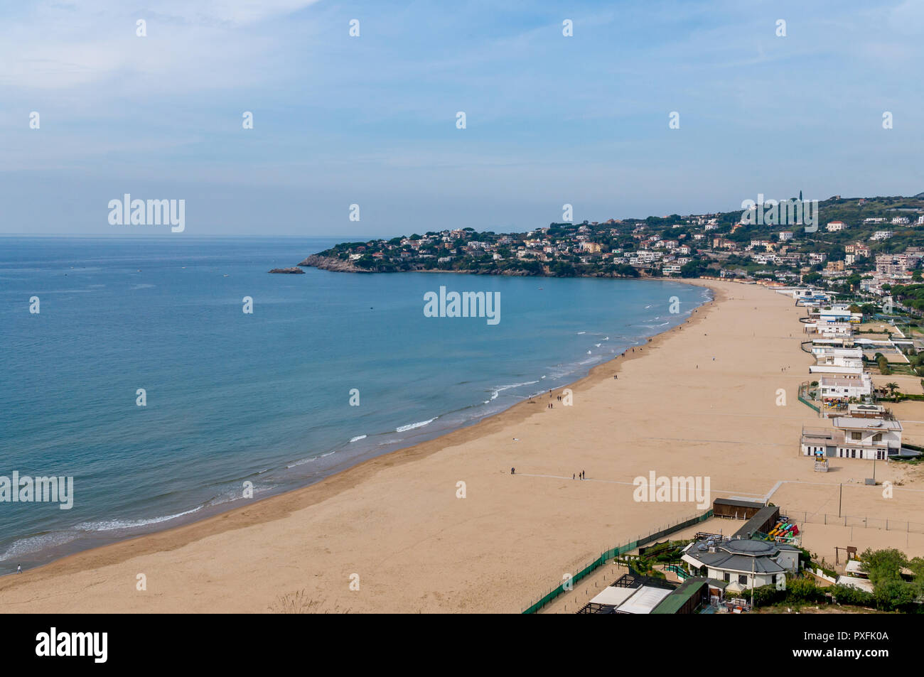 Plage de Serapo, Gaeta, Italie Banque D'Images