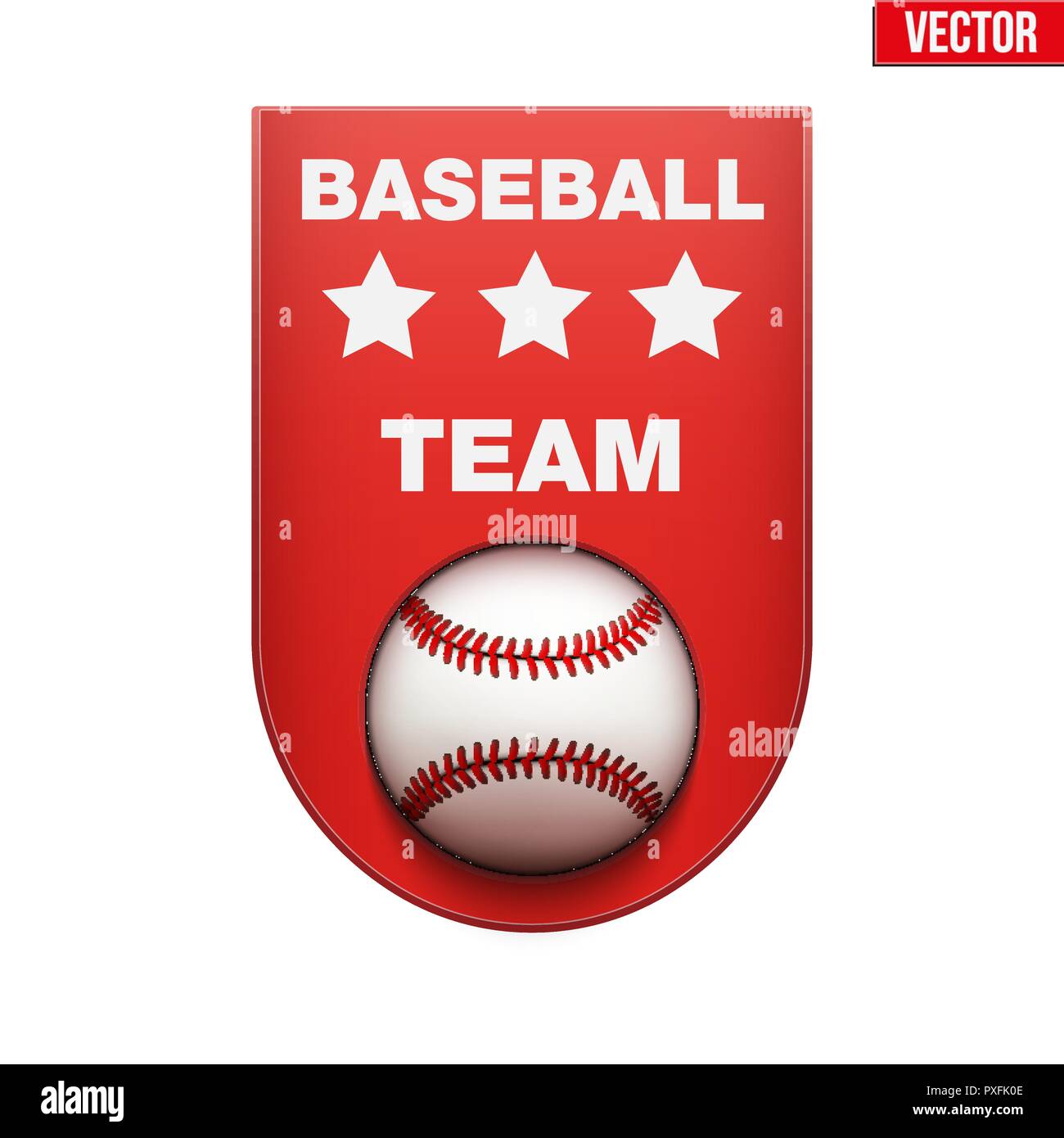 Badge de base-ball et de l'étiquette Illustration de Vecteur