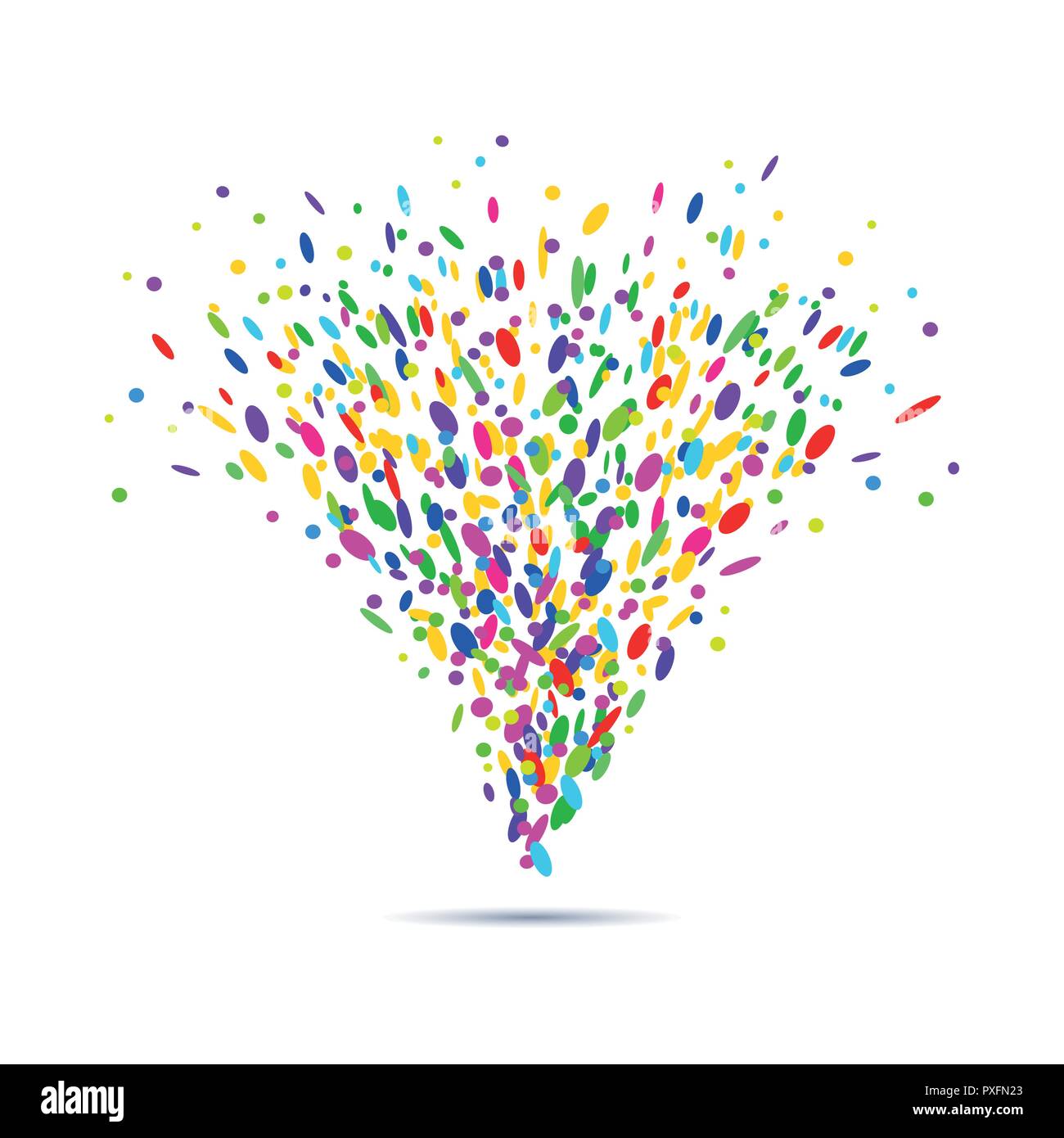 Parti colorés sur fond blanc confettis illustration vecteur EPS10 Illustration de Vecteur