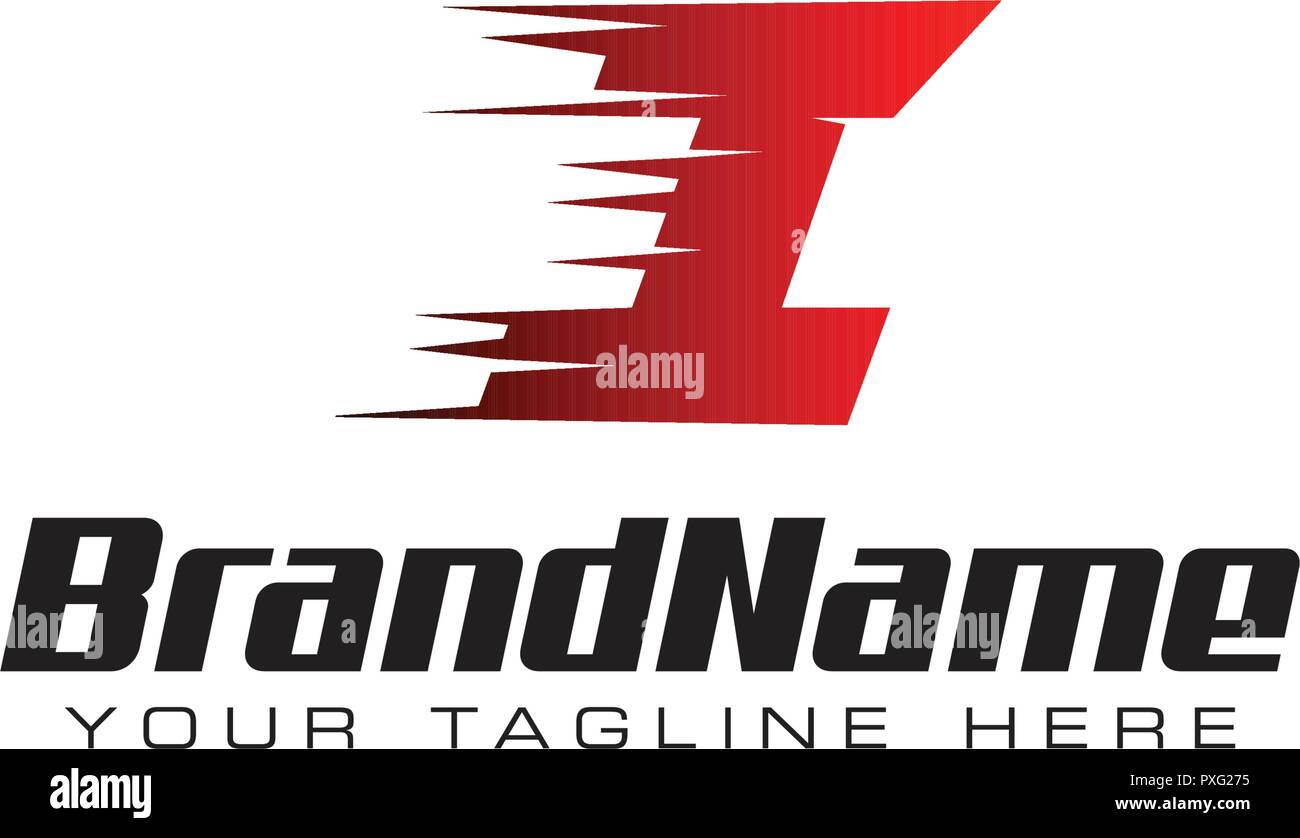 Je initiale Lettre modèle de conception de logo de vitesse Illustration de Vecteur