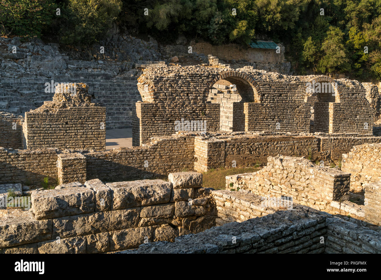 Asklepios-Heiligtum, Butrint, Albanien, Europa | Sanctuaire d'Asclépios en Buthrotum Butrint, Albanie, ou l'Europe Banque D'Images