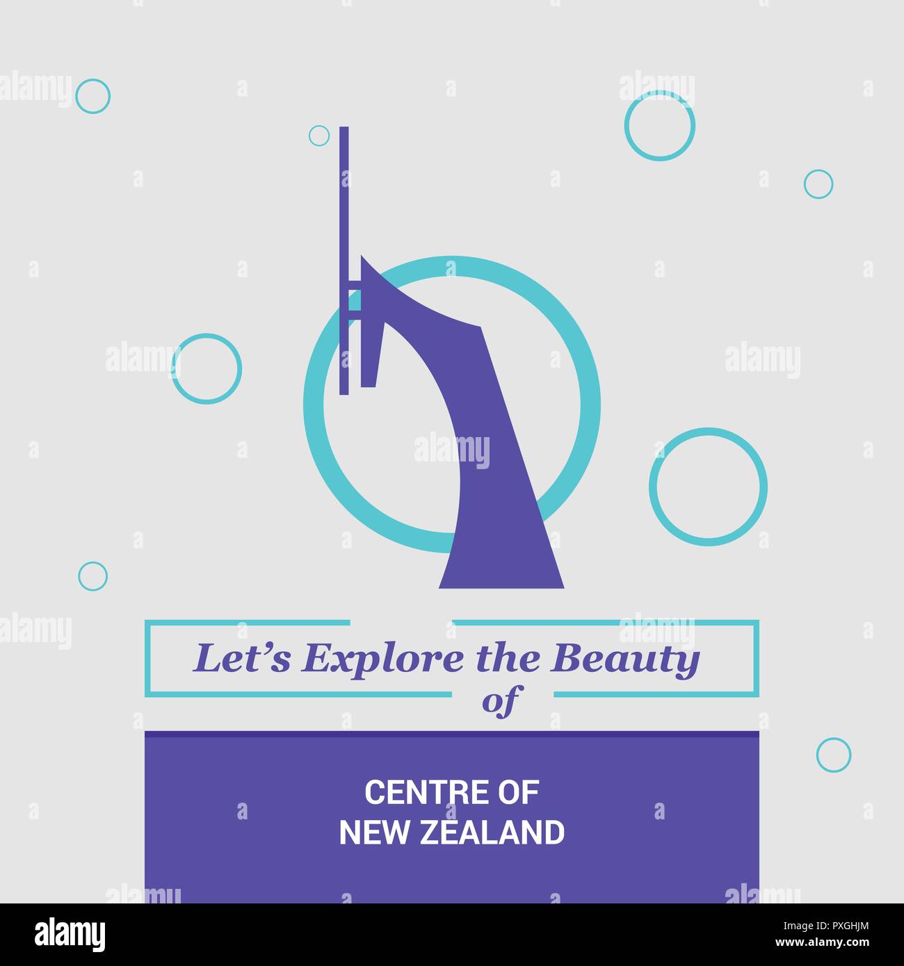 Nous allons explorer la beauté de centre de monuments nationaux de la Nouvelle-Zélande Illustration de Vecteur