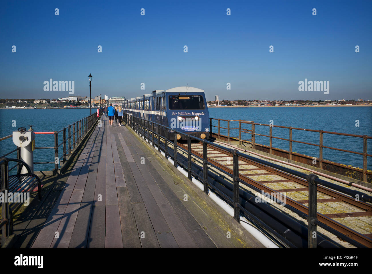 Southend on Sea, Essex, Angleterre, Royaume-Uni. Oct 2018 Jetée de Southend est un site important à Southend-on-Sea. L'extension de 1,34 miles (2.16 km) dans la Tamise est Banque D'Images