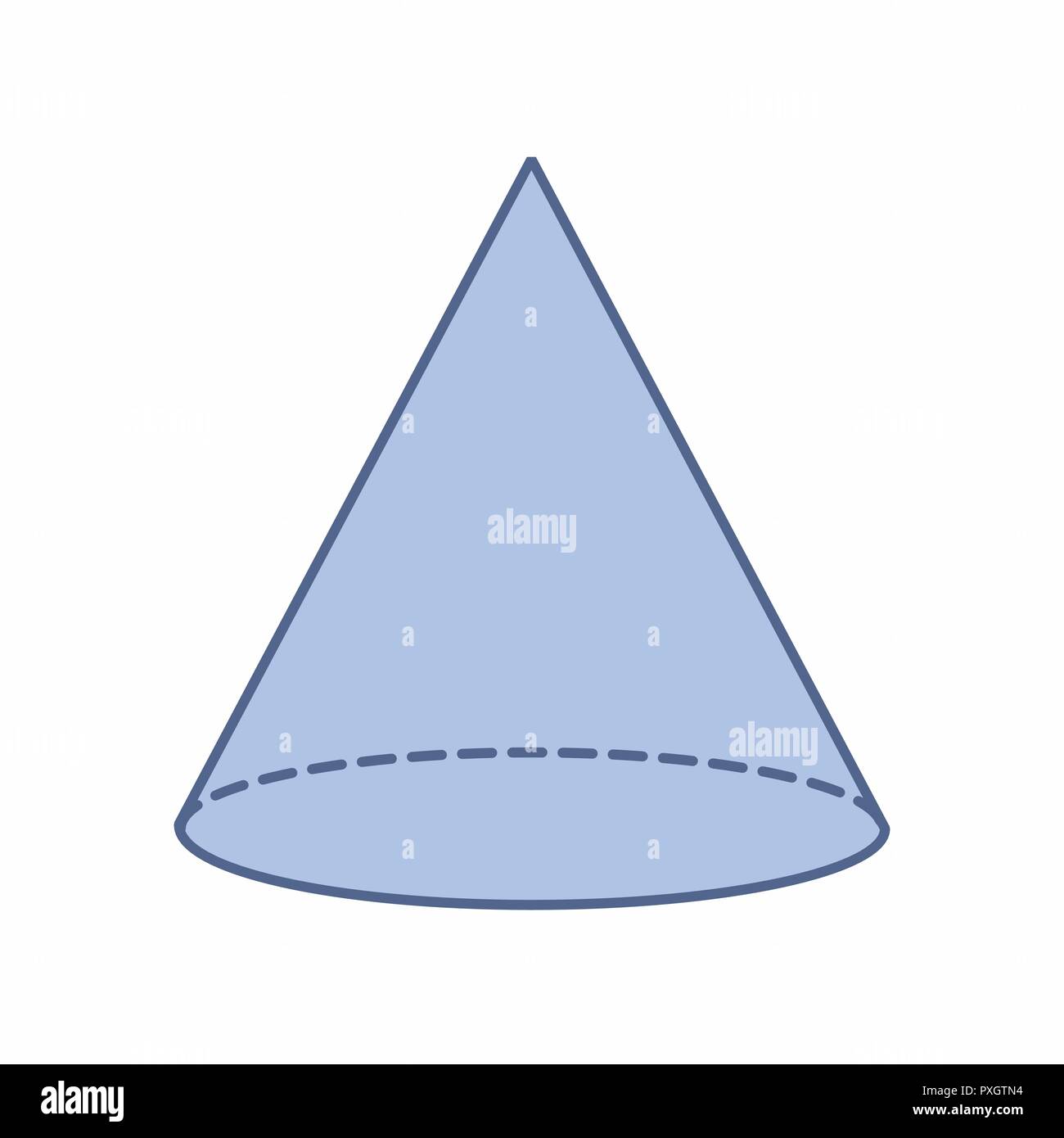 L'illustration d'un cône isolé sur fond blanc Illustration de Vecteur