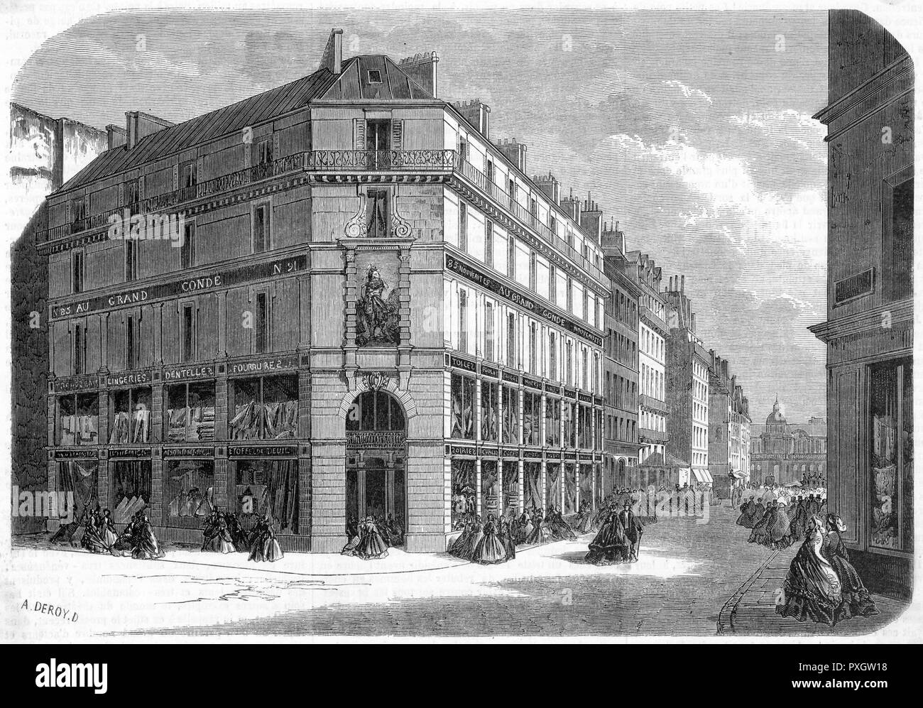 MAGASIN GRAND CONDE 1861 Banque D'Images