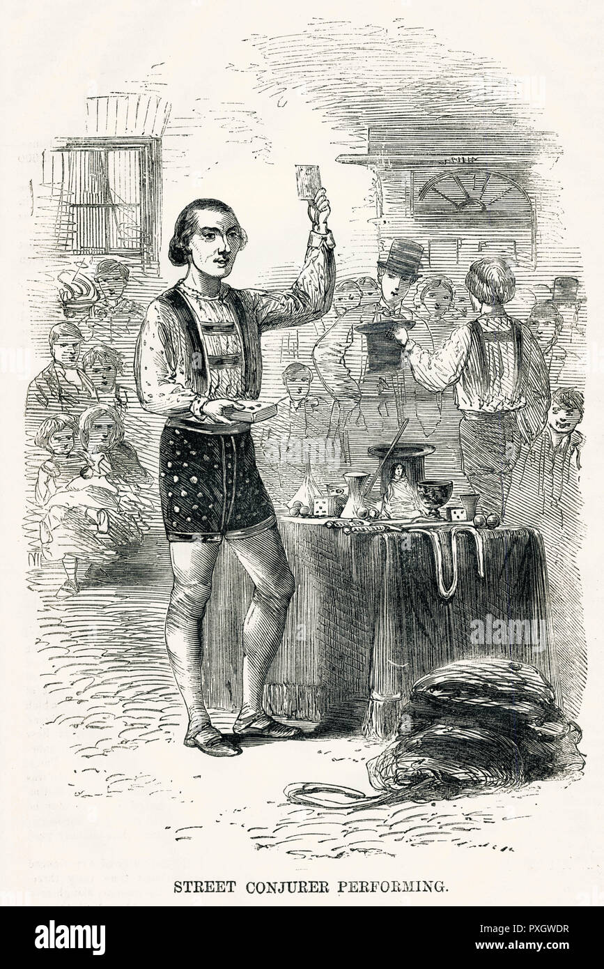 Rue Conjurer exécution 1850s Banque D'Images