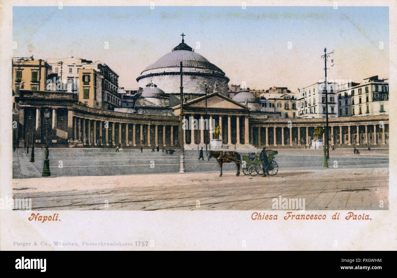 Naples, Italie - Chiesa San Francesco di Paola Banque D'Images