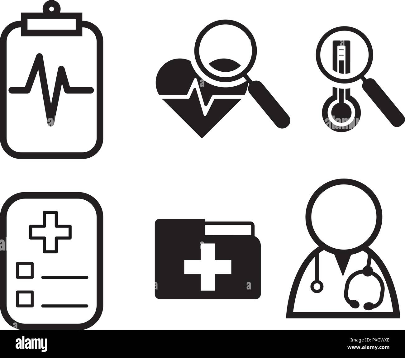 Download Icône symptôme médical vector set Image Vectorielle Stock ...