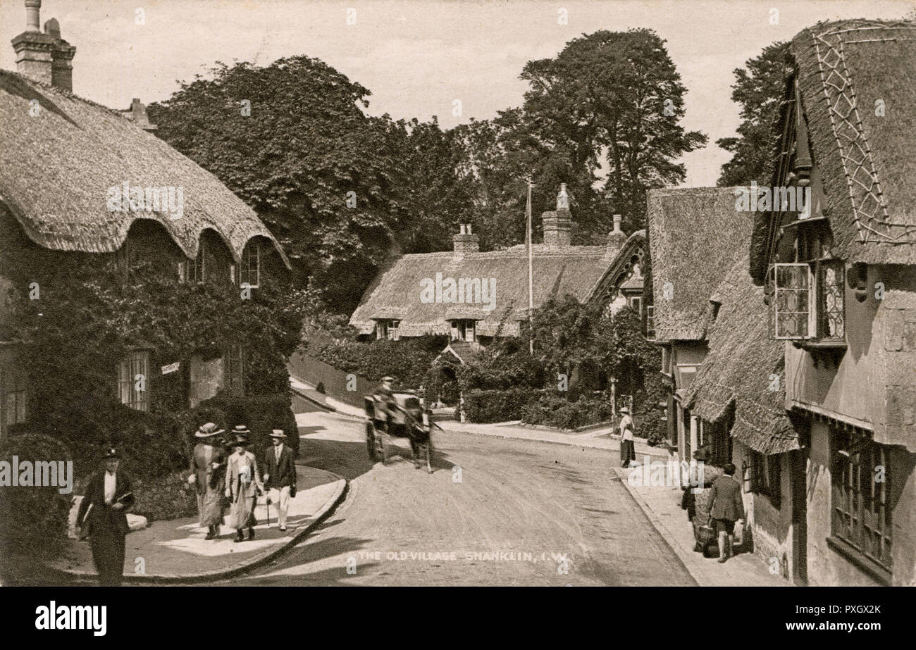 The Old Village, Shanklin, île de Wight, Hampshire, Angleterre Banque D'Images