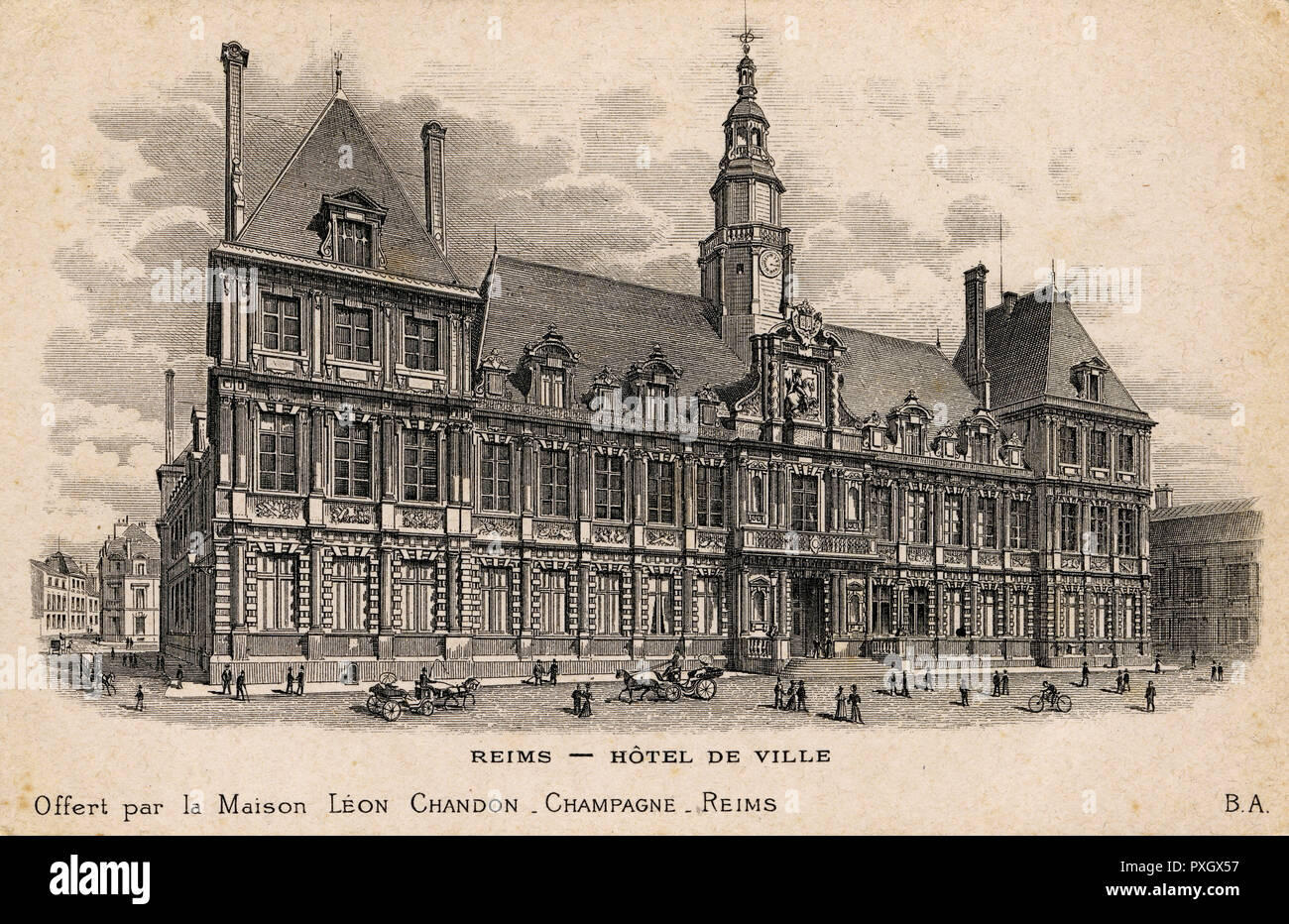 Hôtel de ville - Reims, France Banque D'Images