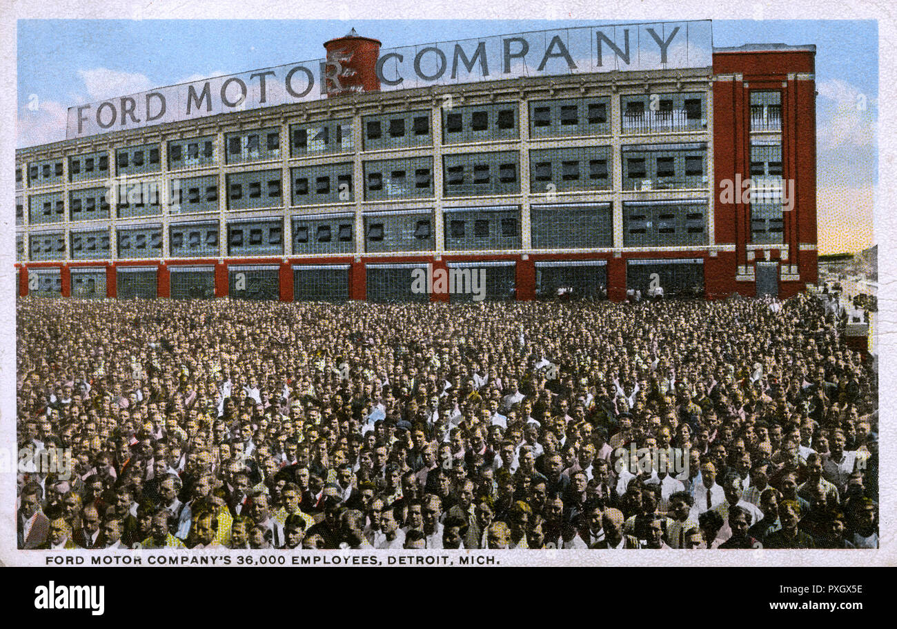 Les 36 000 employés de Ford Motor Company, Detroit, Michigan, USA