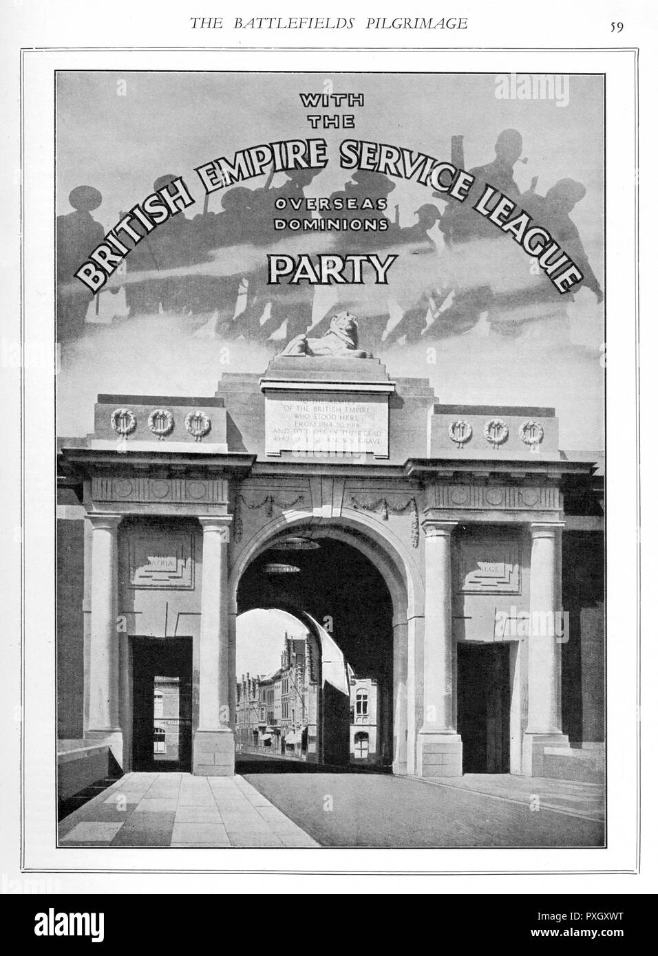 Menin Gate, Ypres, Belgique, pèlerinage des champs de bataille Banque D'Images