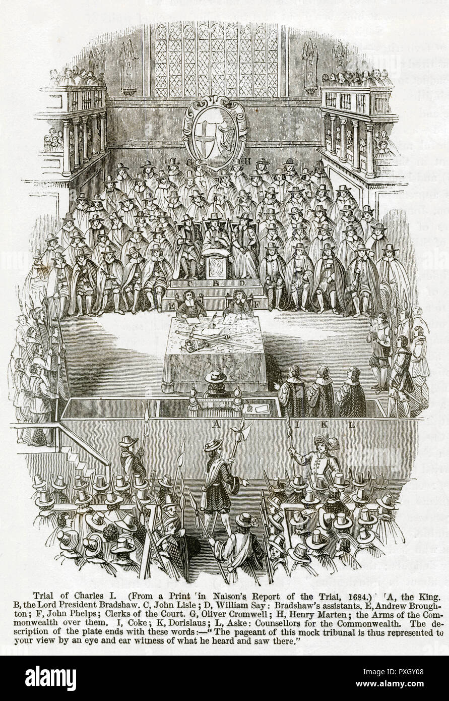 Procès de Charles Ier d'Angleterre Banque D'Images