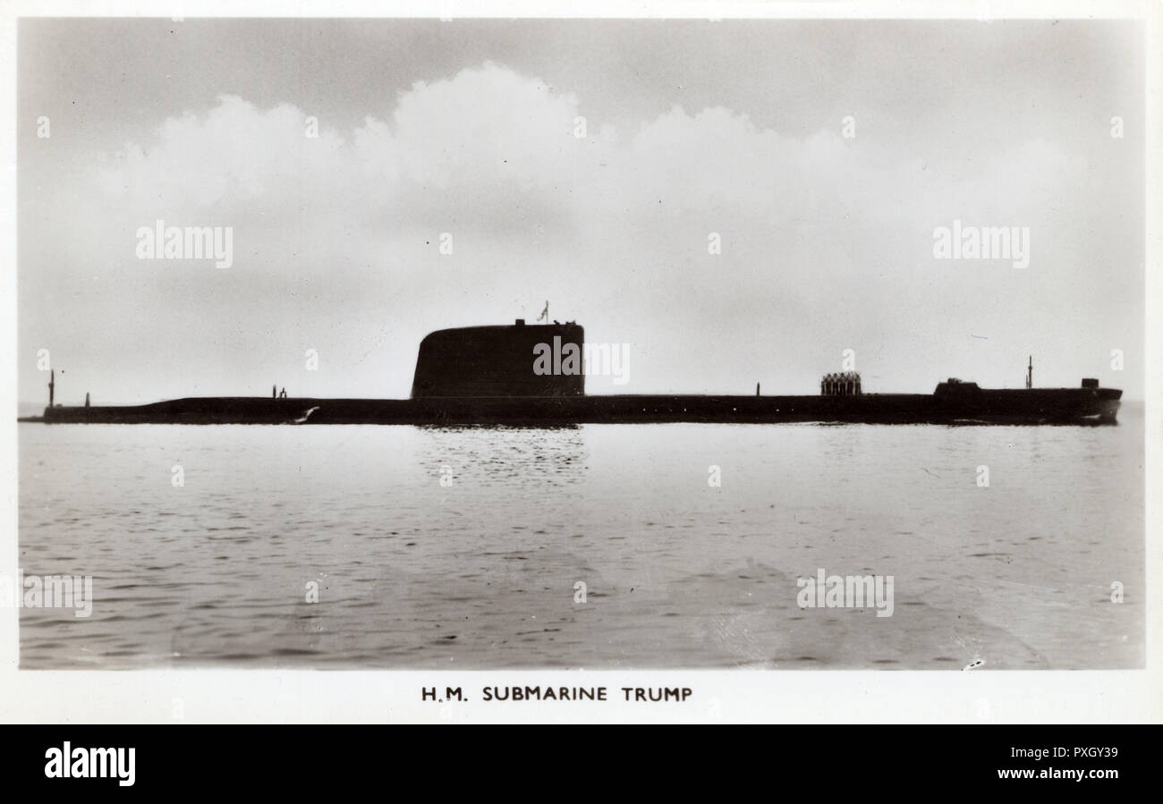 HM Submarine Trump - P333 - classe T. Banque D'Images