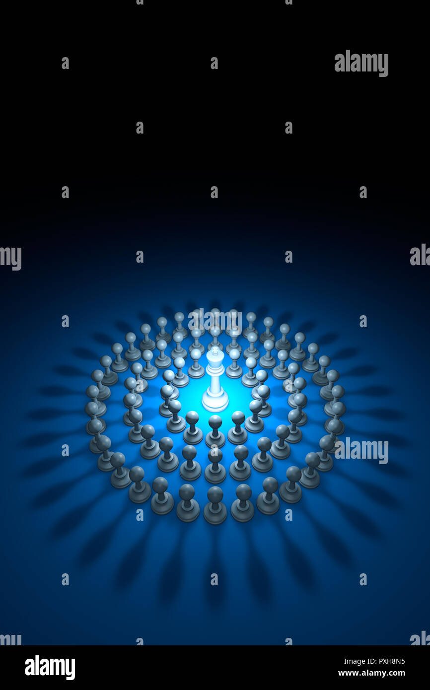 Chess composition verticale. Comité permanent de la foule. Disponibles en haute résolution et plusieurs tailles pour s'adapter aux besoins de votre projet. Le rendu 3D Banque D'Images