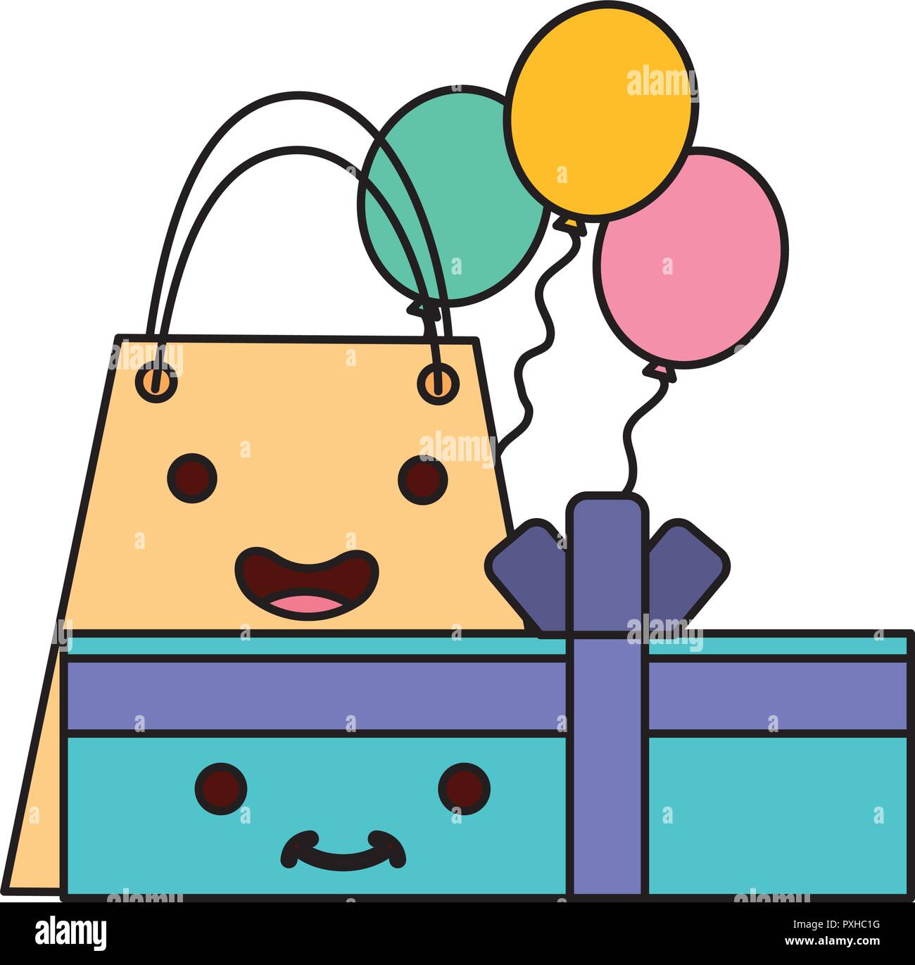 Kawaii Cadeaux D Anniversaire Et Des Ballons Image Vectorielle Stock Alamy Kawaii Cadeaux D Anniversaire Et Des Ballons Image Vectorielle Stock Alamy