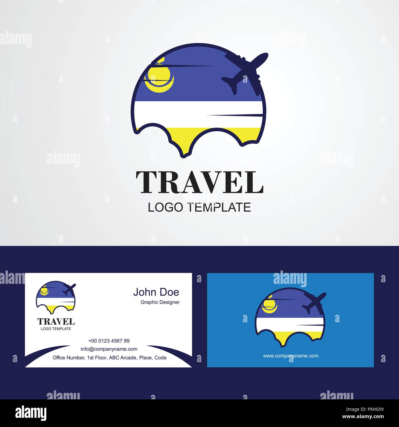 Drapeau de la Bouriatie voyage Carte de visite et Logo Design Image