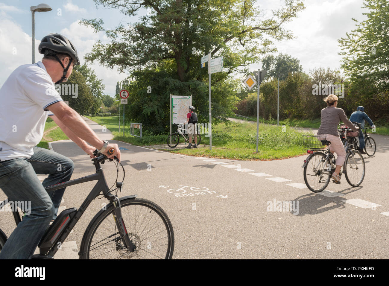 Freiburg im Breisgau vélo et pistes cyclables, Baden-Wurttemberg, Germany, Europe Banque D'Images