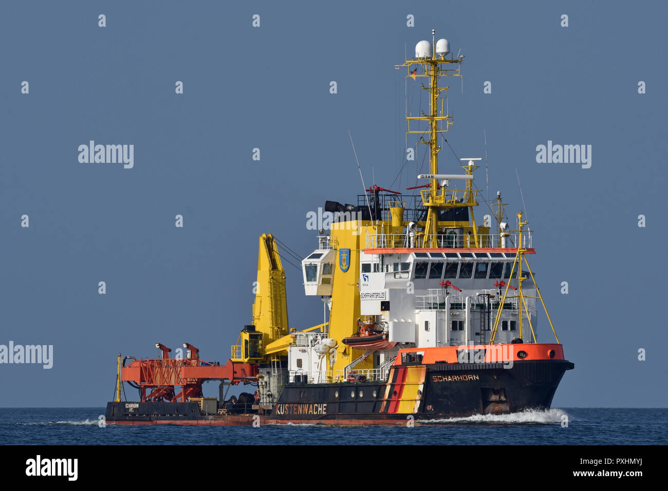 Bouy offres entrant Scharhörn pour Kiel Banque D'Images