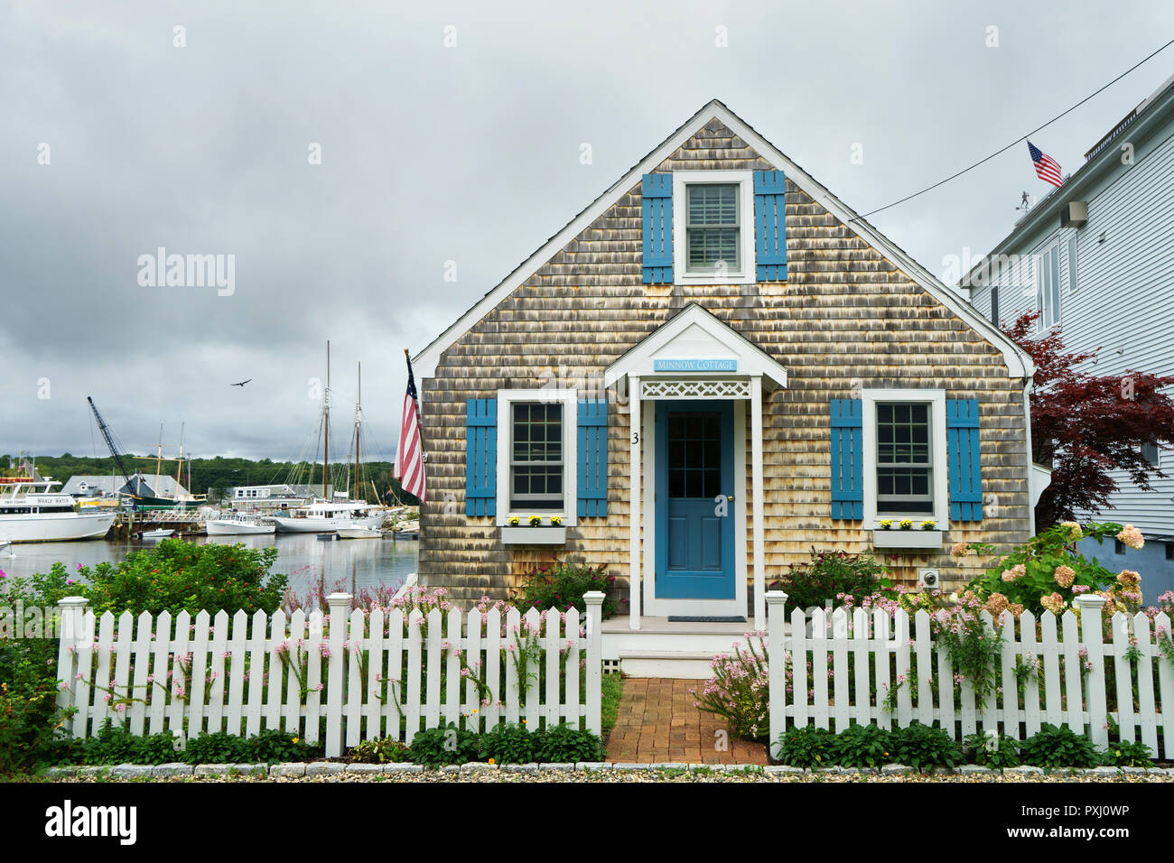 Minnow Cottage, Kennebunkport, Maine, USA. Banque D'Images