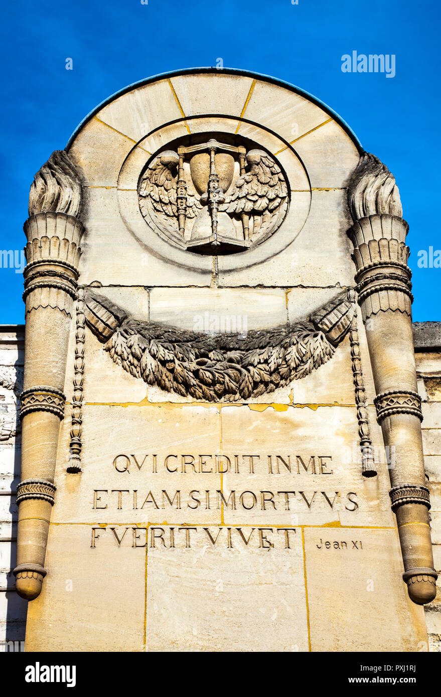 France Paris, l'entrée principale de l'Pére Lachaise Banque D'Images