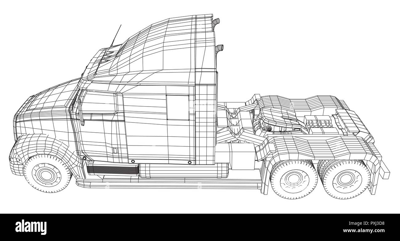 L'industrie du transport maritime, de logistique et de transport transport de marchandises fret entreprise industrielle concept commercial de fil de fer. Illustration 3d de création Illustration de Vecteur