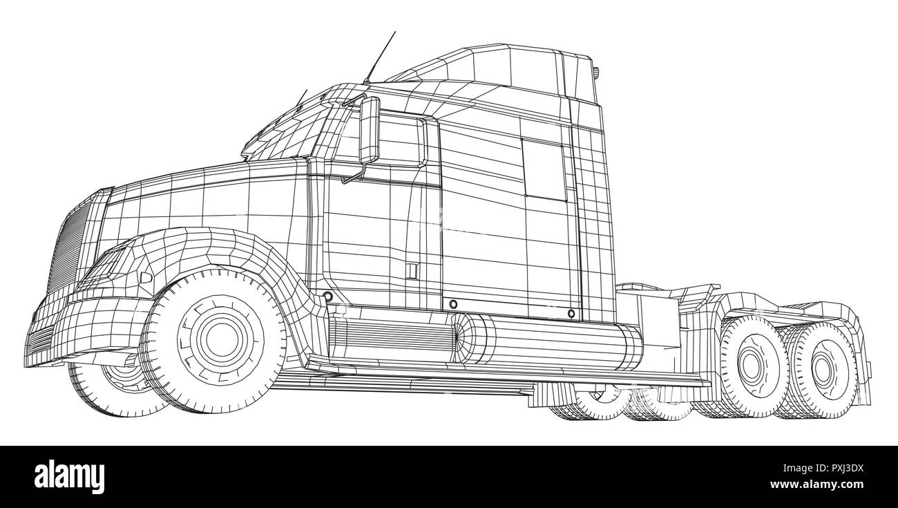 L'industrie du transport maritime, de logistique et de transport transport de marchandises fret entreprise industrielle concept commercial de fil de fer. Illustration 3d de création Illustration de Vecteur