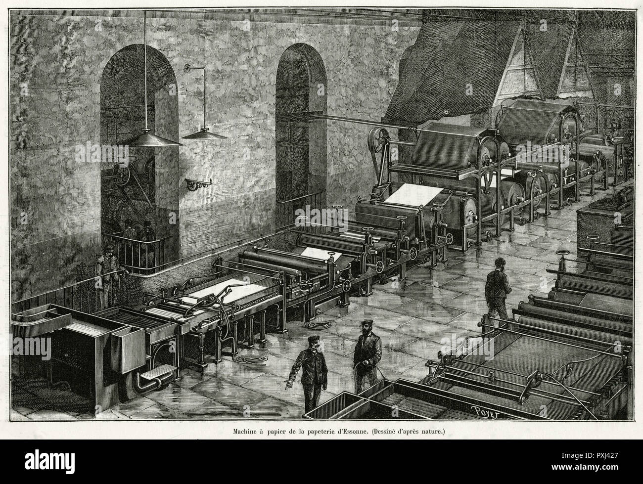 Machine à papier 1890 Banque D'Images