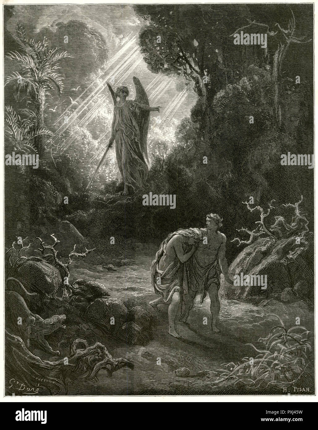 ADAM & EVE ÉJECTÉ Banque D'Images