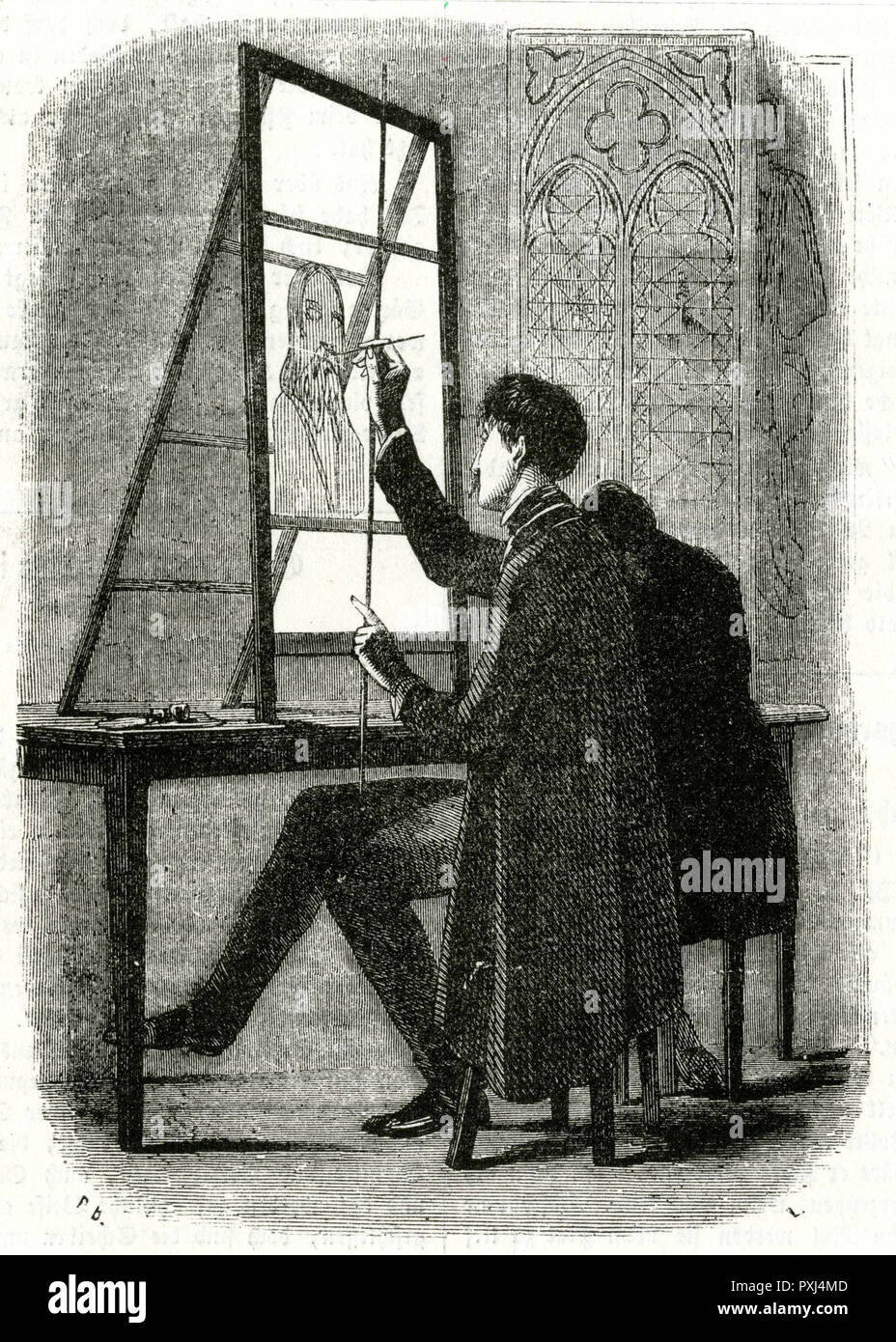 ARTISTE DE VITRAUX Banque D'Images