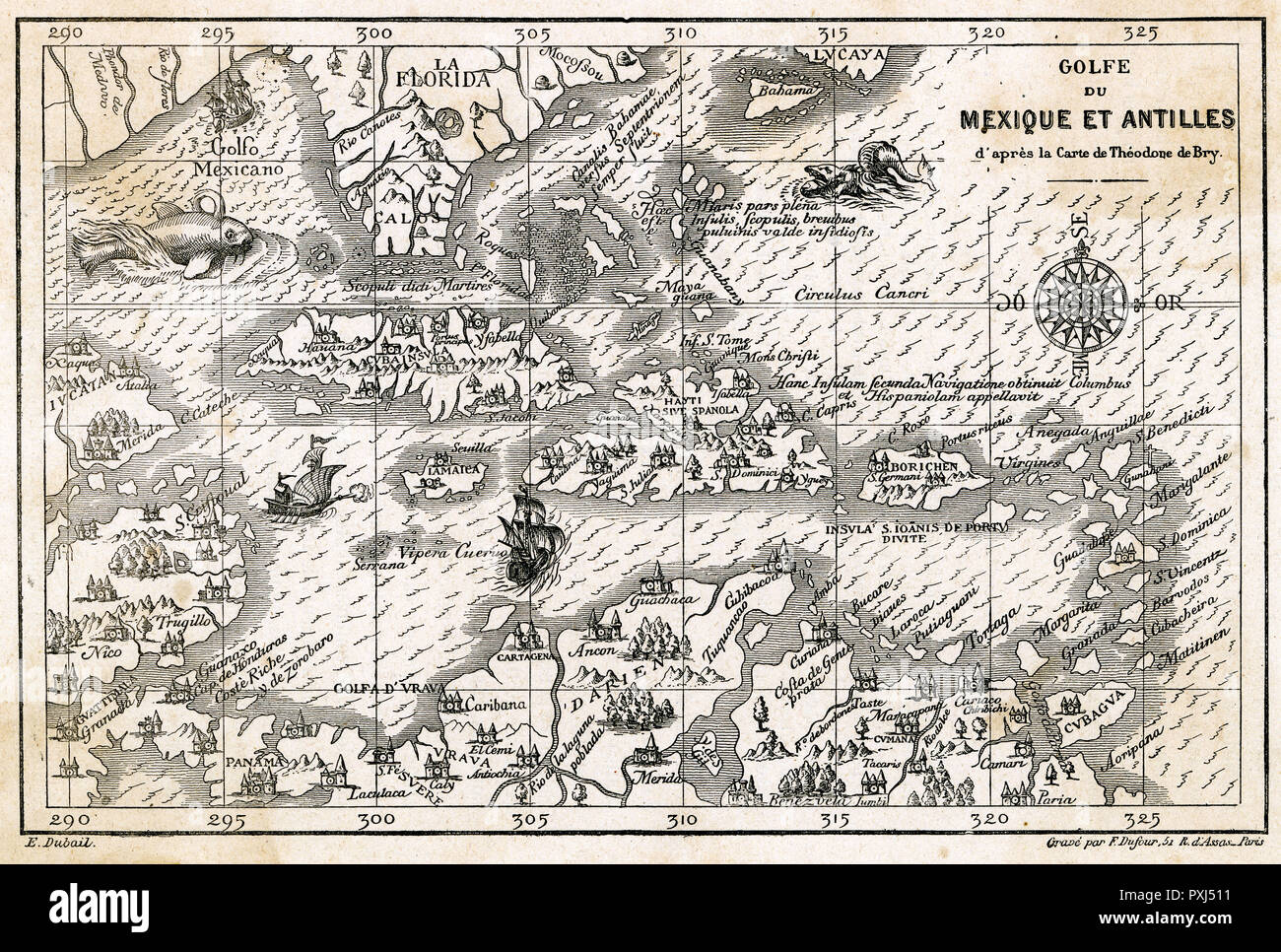 CARTES/AMÉRIQUES/ANTILLES Banque D'Images