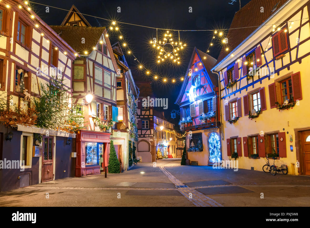 Rue Noël à Colmar, France Banque D'Images