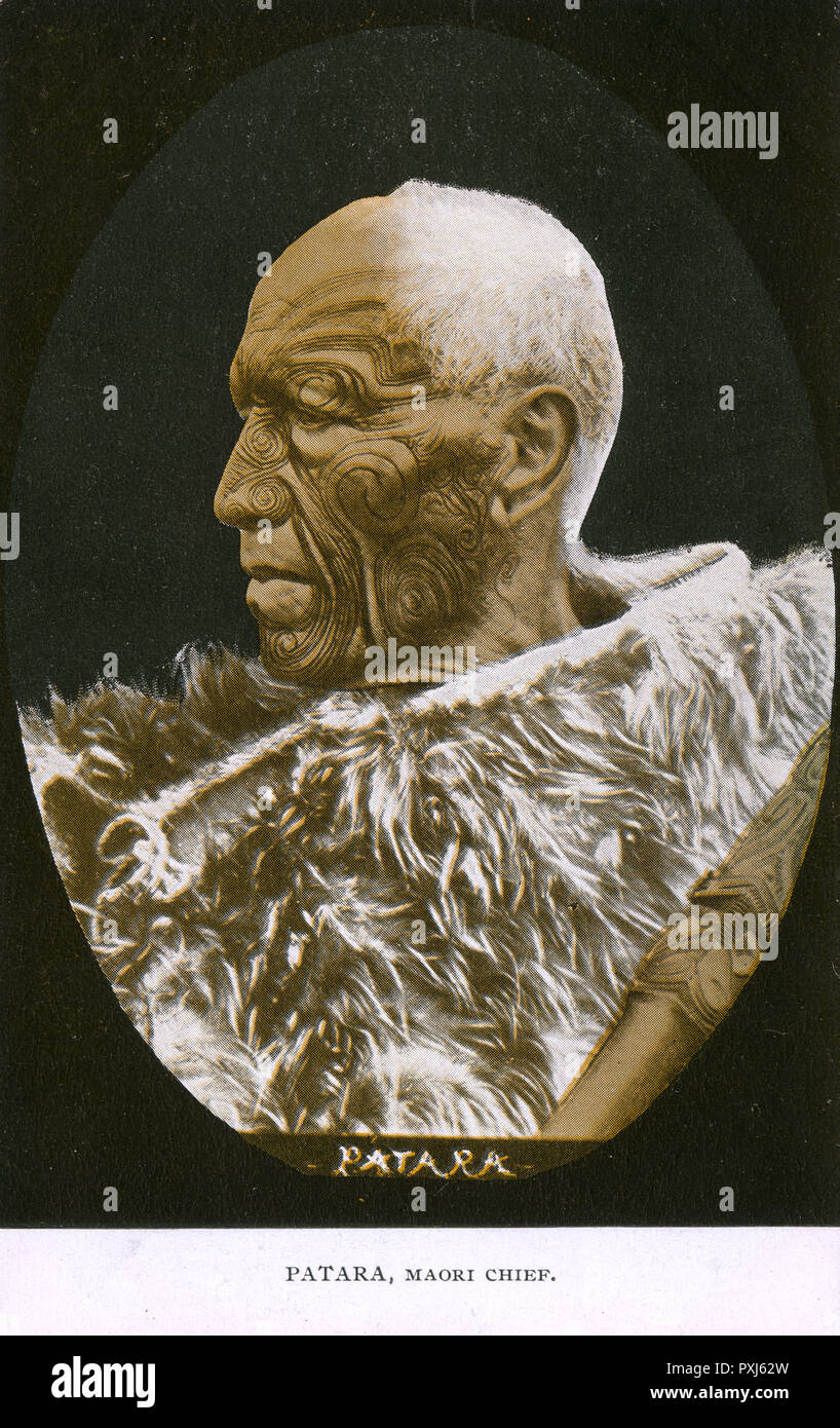 Patara, Maori Chieftain, Nouvelle-Zélande Banque D'Images