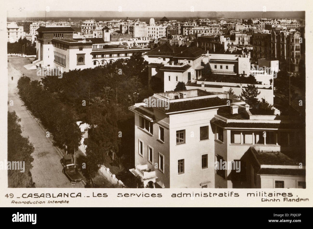 Casablanca, Maroc - Services administratifs militaires Banque D'Images