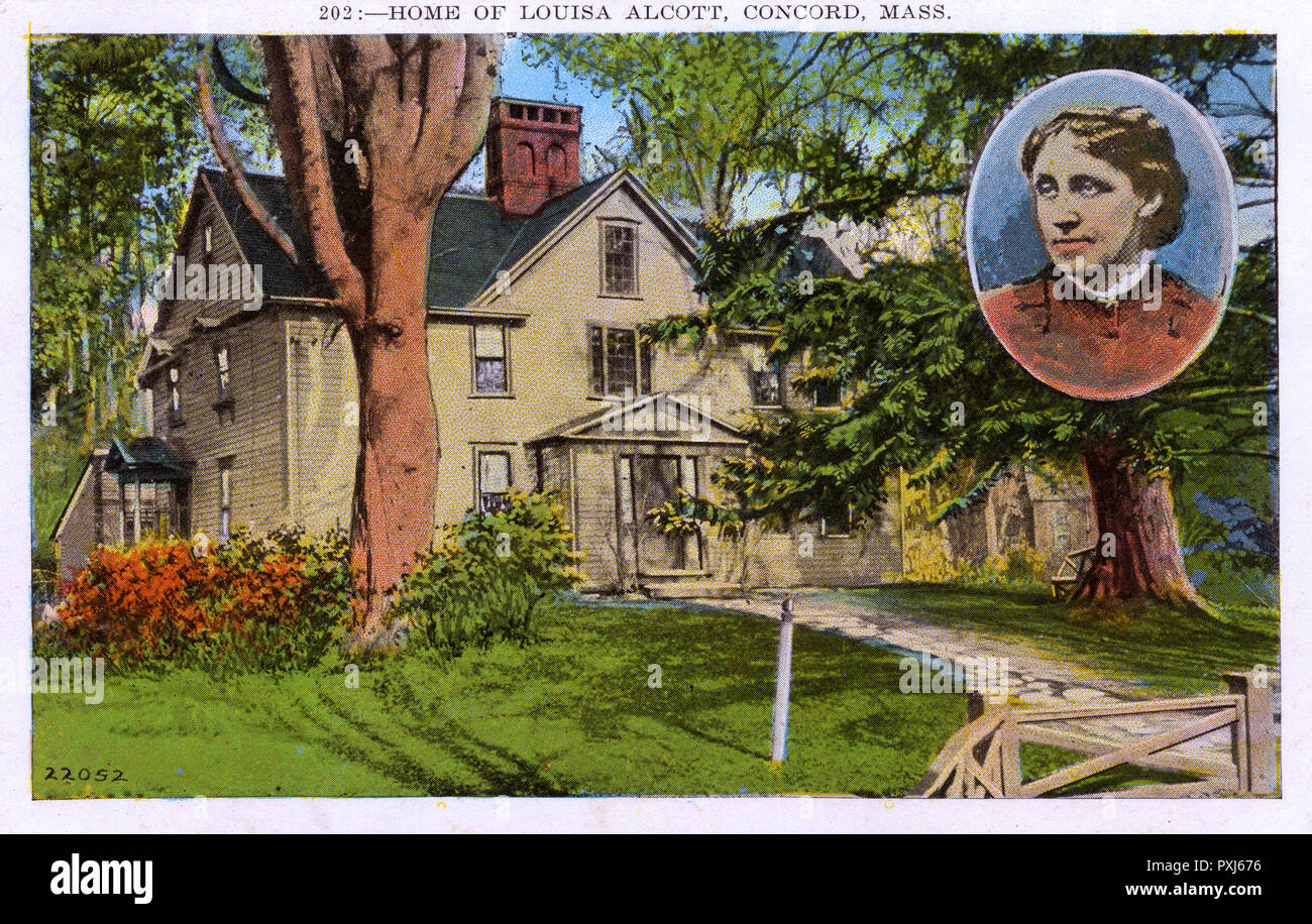 Domicile de Louisa May Alcott à Concord, Massachusetts, États-Unis Banque D'Images