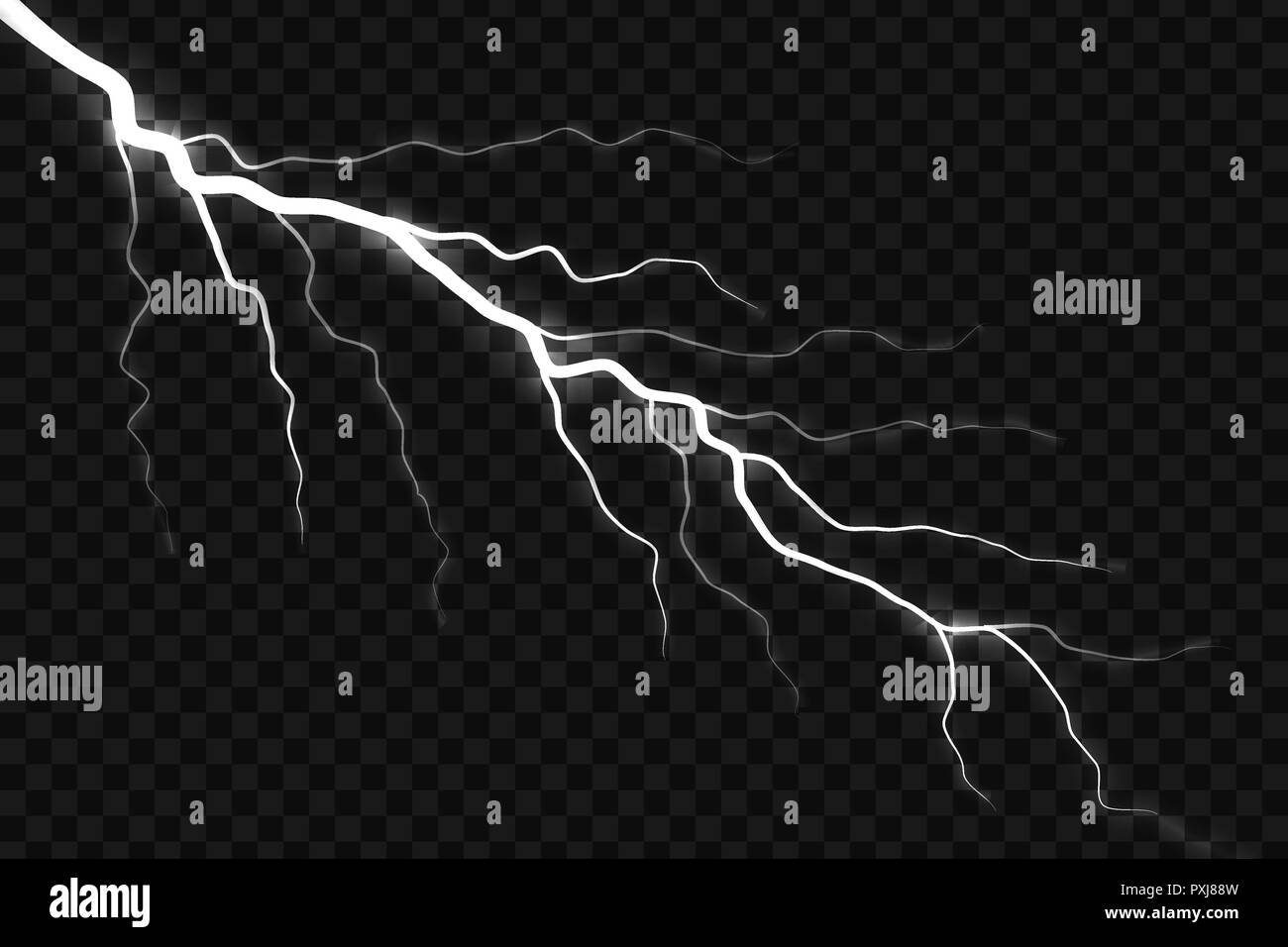 Lightning Electric thunder storm. lumière flash. Vector illustration Illustration de Vecteur