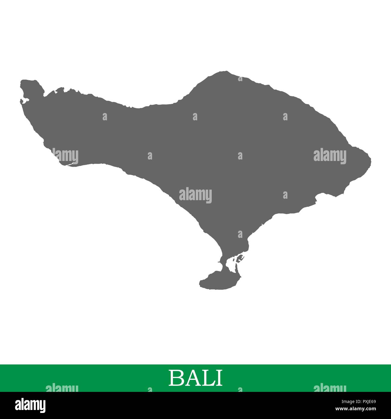 Carte de haute qualité de Bali est l'île de l'Indonésie Image Vectorielle  Stock - Alamy