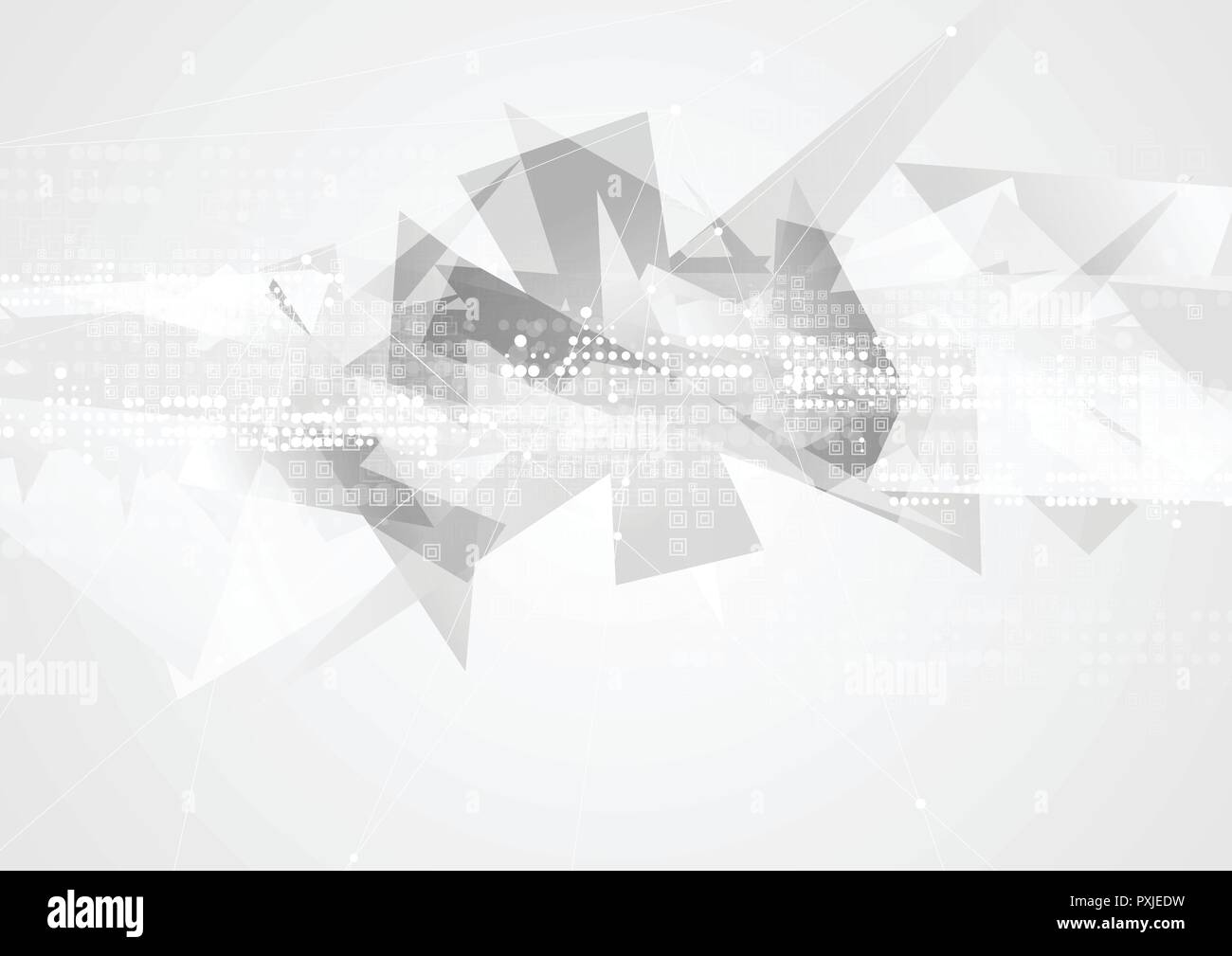 La technologie gris polygone géométriques abstract background. Conception vectorielle Illustration de Vecteur