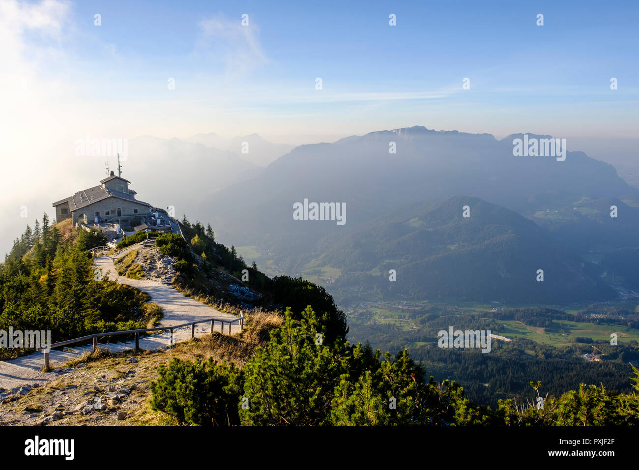 Kehlsteinhaus suis Kehlstein, bientôt de retour Untersberg, Alpes de Berchtesgaden, le parc national de Berchtesgaden, Schönau am Königssee Banque D'Images