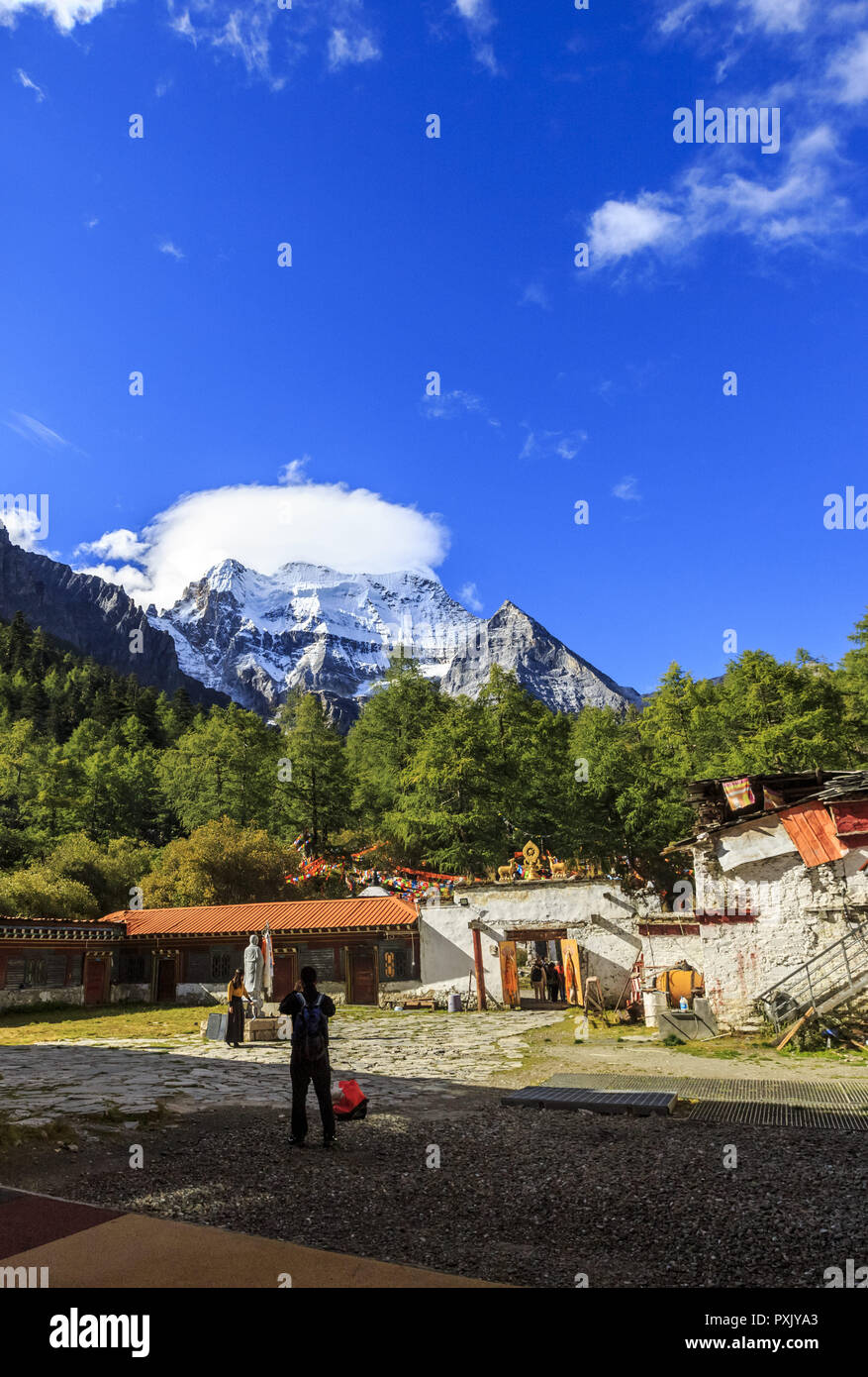 Le Sichuan, Shanghai, Chine. 23 Oct, 2018. Le Sichuan, Chine-Yading est un niveau national réserver dans Daocheng County, au sud-ouest d'ChinaÃ », de la province du Sichuan. Crédit : SIPA Asie/ZUMA/Alamy Fil Live News Banque D'Images