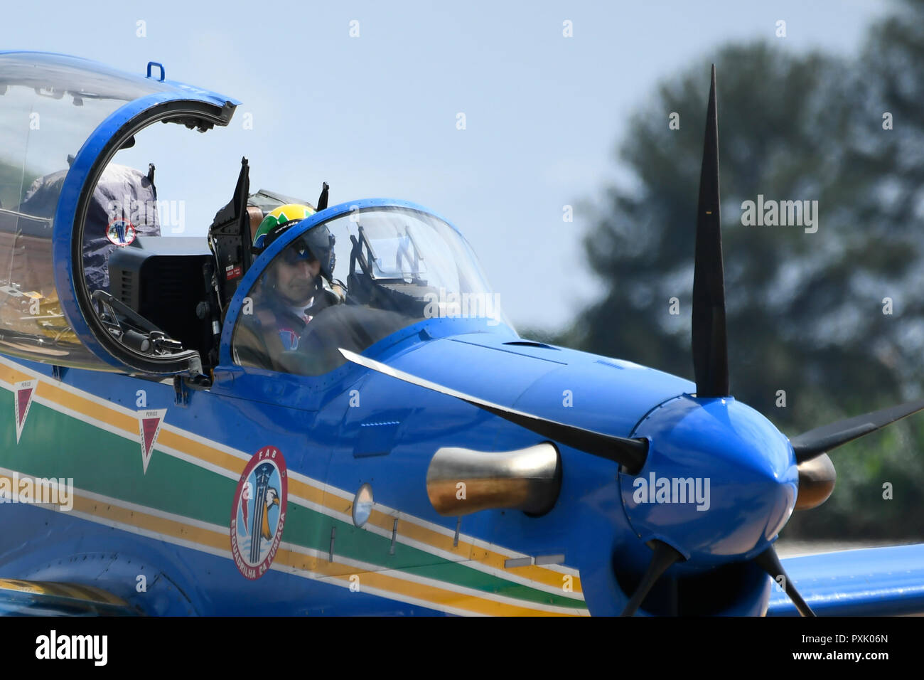 Brasilia, Brésil. 23 Oct 2018. DF - Brasilia - 10/23/2018 - Solennité militaire allusif à Aviator jour et jour de l'aviation brésilien - Solennité militaire allusif à la journée d'un membre de la Force aérienne brésilienne et ce jour, mardi 23 octobre, tenue à la base Aerea. Photo : Mateus Bonomi / AGIF : Crédit AGIF/Alamy Live News Banque D'Images