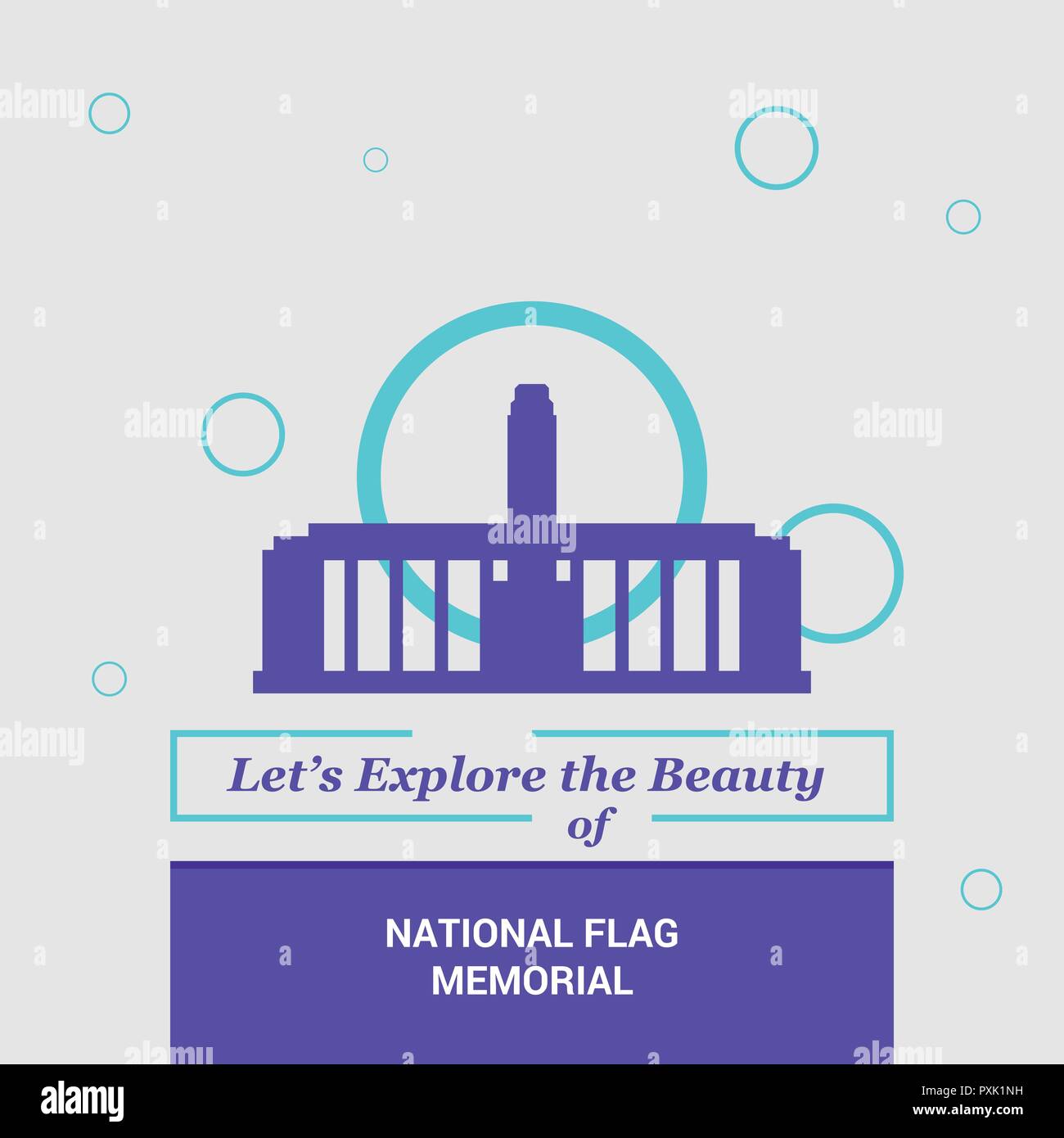 Nous allons explorer la beauté de Drapeau National Memorial, ŽRosario « Monuments Nationaux de l'Argentine Illustration de Vecteur