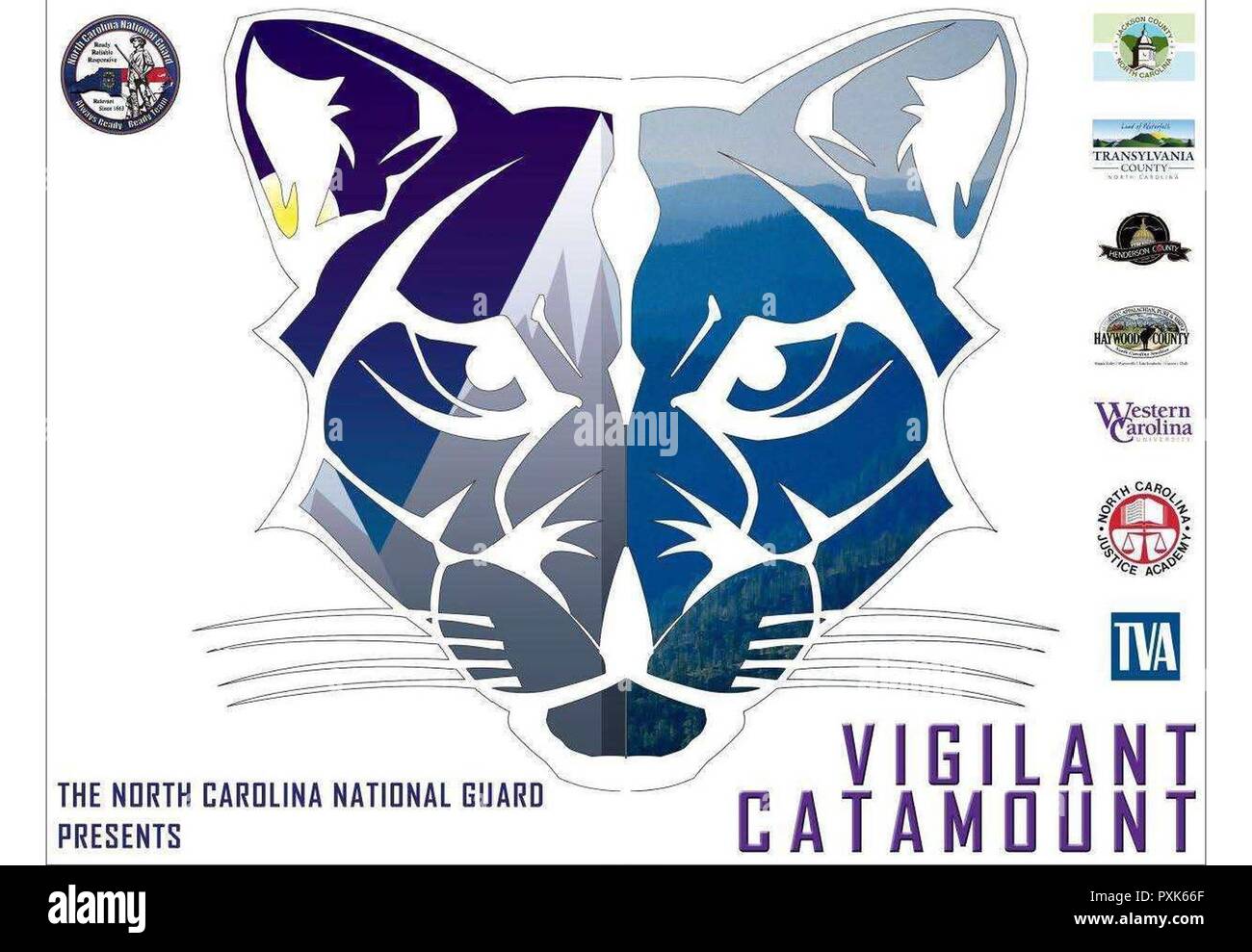 La vigilance est une opération conjointe Catamount multi-exercice d'intervention en cas de catastrophe de comté dans l'ouest de la Caroline du 5 au 14 juin 2017. L'exercice, mené par la North Carolina National Guard, aura des dizaines d'échelle locale, étatique et fédérale d'intervention en cas de catastrophe, les organismes qui participent à la U.S. Air Force de Seymour Johnson Air Base. L'exercice est conçu pour tester et améliorer l'intégration de plusieurs locaux, provinciaux ou fédéraux partenaires lors de catastrophes naturelles ou causées par l'homme. Banque D'Images