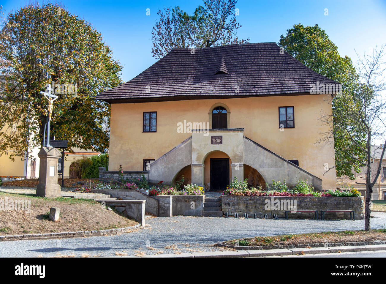 Fara, Babiččino Česká Skalice, údolí, Česká republika / presbytère, Ceska Skalice ville, région de Bohême de l'Est, République Tchèque Banque D'Images