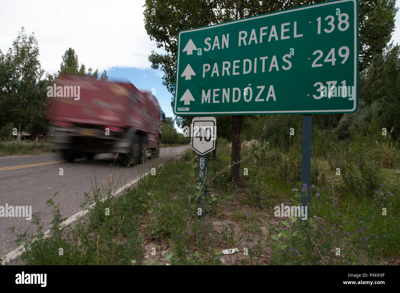 Sur la Ruta Cuarenta dans Malargue salon Banque D'Images